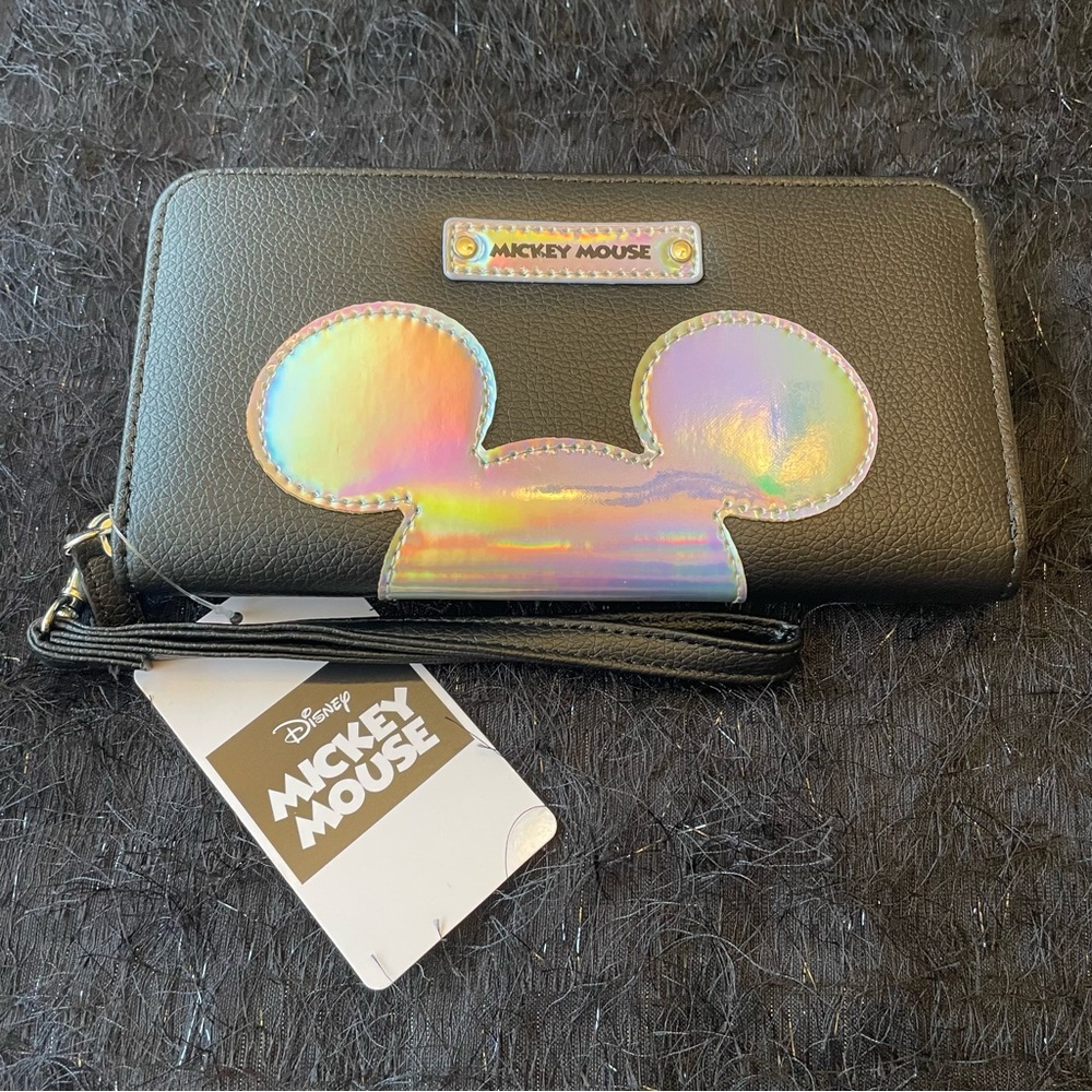 Disney Mickey Mouse black zip around wallet